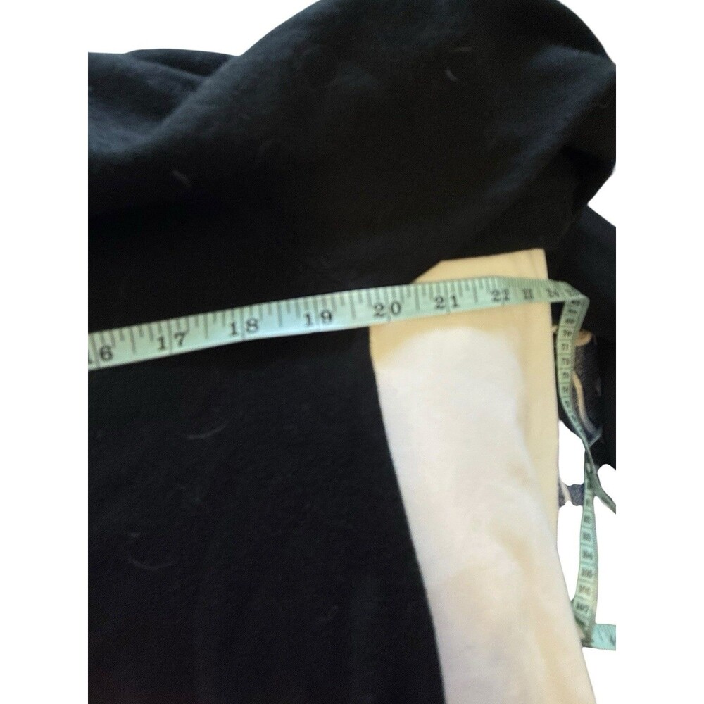 Meo Meli Black Cocoon Pocket Dress One Size Asymmetrical Hem Long Sleeve Boho - Picture 8 of 9